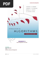 Fundamental of Algorithm: Date of Assignment 1-Oct-2017