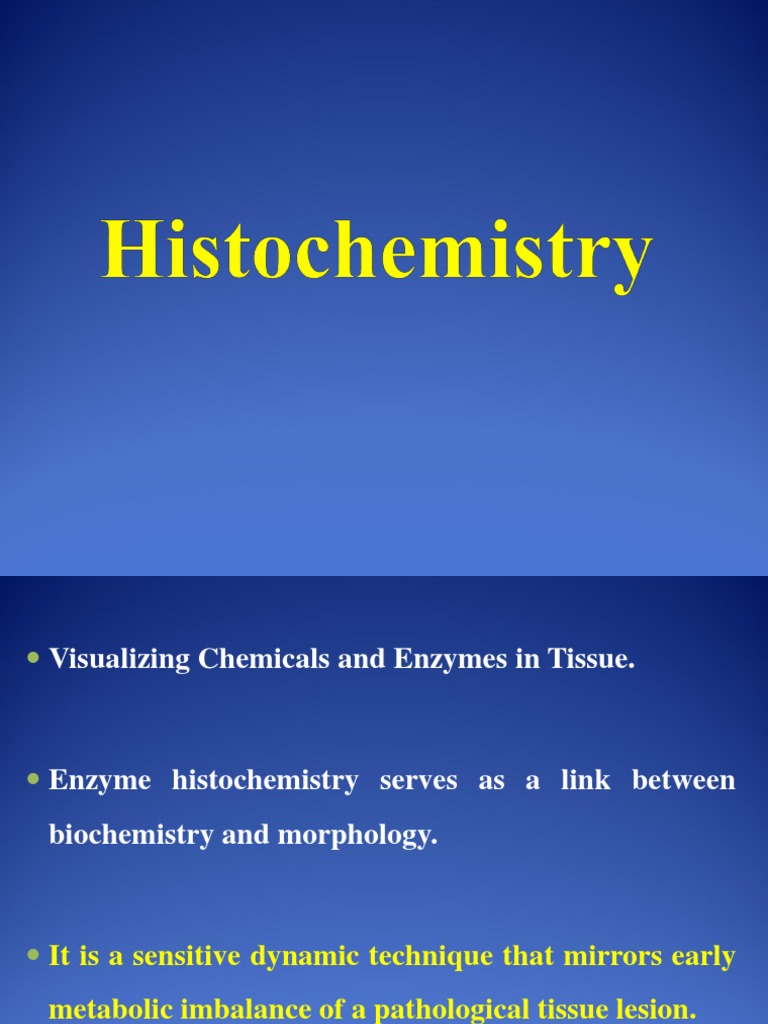 Histochemistry and Enzyme Histochemistry PDF Staining