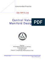 RP - 75.06 Control Valve Manifold Design