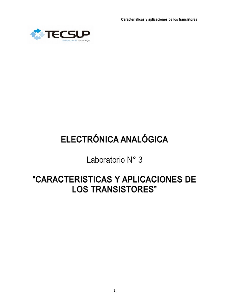 Laboratorio 3 Transistor | PDF | Transistor | Transistor de unión bipolar