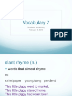 The Vocabulary of Poetry