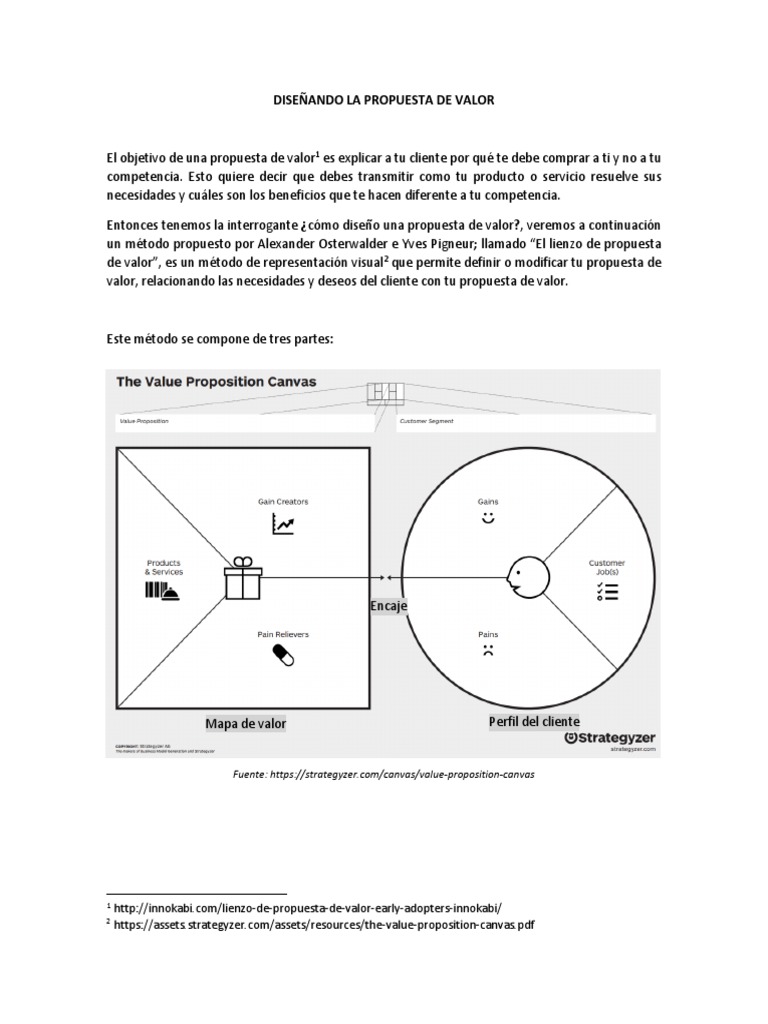 Diseñando La Propuesta de Valor | PDF | Modelo de negocio | Cliente