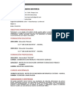 Plantilla de Curriculum Vitae Para Estudiantes