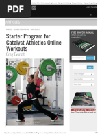 Starter Program for Catalyst Athletics Online Workouts by Greg Everett