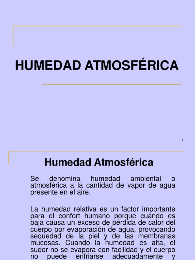 Conceptos Clave de Humedad Atmosférica | PDF | Humedad | Geografía Física