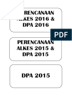 Perencanaan ALKES 2016 & DPA 2016