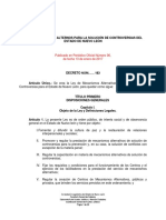 Ley de Mecanismos Alternos para La Solución de Controversias Del Estado de Nuevo León