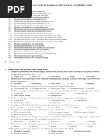 Soal Penjas Tentang Bola Volly Pilihan Ganda Dengan Kunci Jawaban Docx