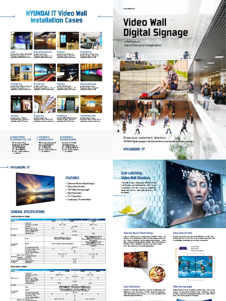 Video Wall Brochure 161109 Ver.01 | PDF | Hdmi | Consumer Electronics