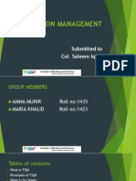 Operation Management: Submitted To Col. Saleem Iqbal