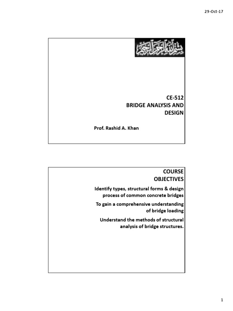 Bridge Analysis and Design Course Guide | PDF | Bending | Stress ...
