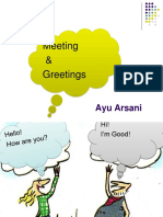 Meeting and Greetings
