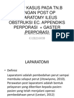 TN. B Dengan Post Op Laparatomy