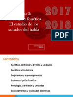 Fonología Tema 3 - Fonología y Fonética - El Estudio de Los Sonidos Del Habla