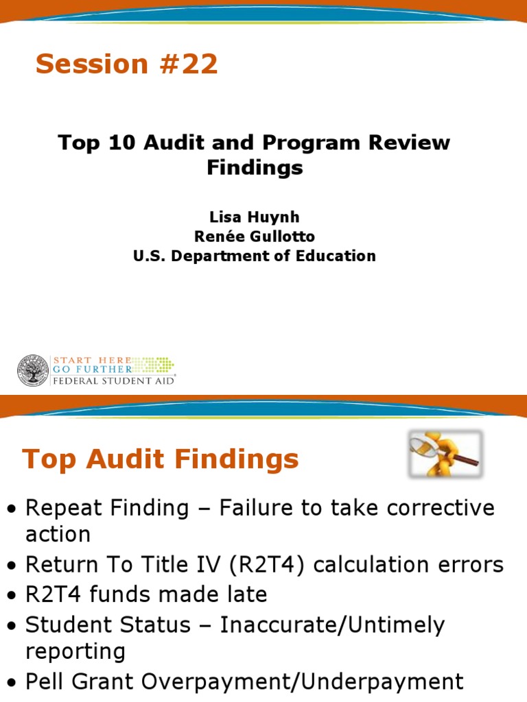 22 Top 10 Auditand Program Review Findings V1 | PDF | Internal Control ...