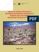 Arthur L. Geldon Hydraulic Tests of Miocene Volcanic Rocks at Yucca Mountain and Pahute Mesa and Implications for Groundwater Flow in the Southwest Nevada Volcanic Field, Nevada and California GSA Special Pap