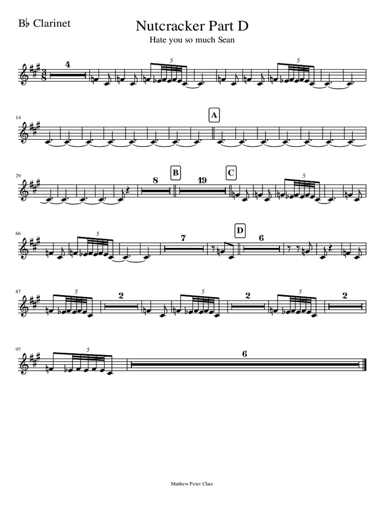 Nutcracker Part D: B Clarinet | PDF