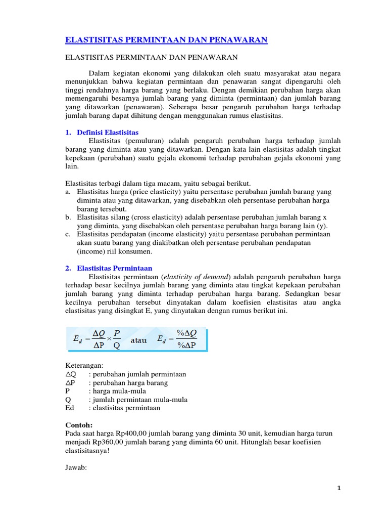 Rumus fungsi permintaan dan penawaran picture