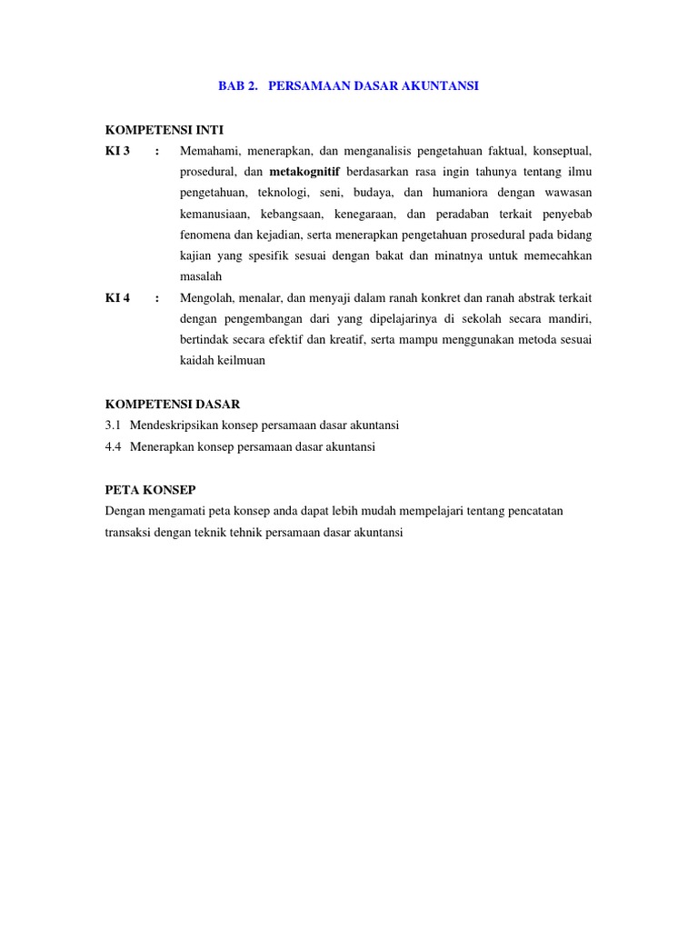 Bab 2 Persamaan Dasar Akuntansi
