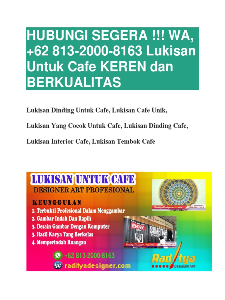 Lukisan Untuk Cafe Berkelas Lukisan Untuk Cafe Berkelas