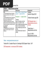 CiE iGCSE Physics 0625 Learning Plan Section 1