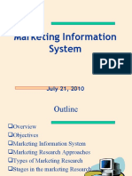 Marketing Information System: July 21, 2010