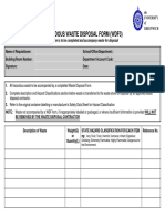 Hazardous Waste Disposal Form