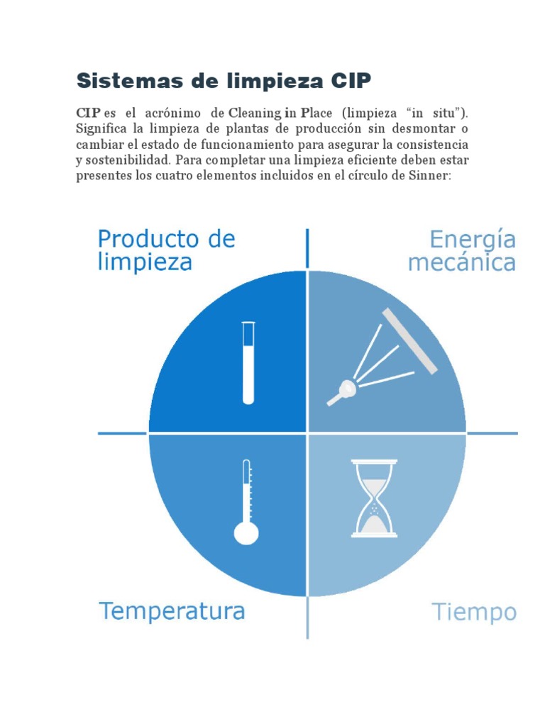 Sistemas de Limpieza CIP PDF Detergente Temperatura