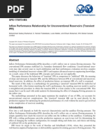 SPE-175975-MS Inflow Performance Relationship For Unconventional Reservoirs (Transient IPR)