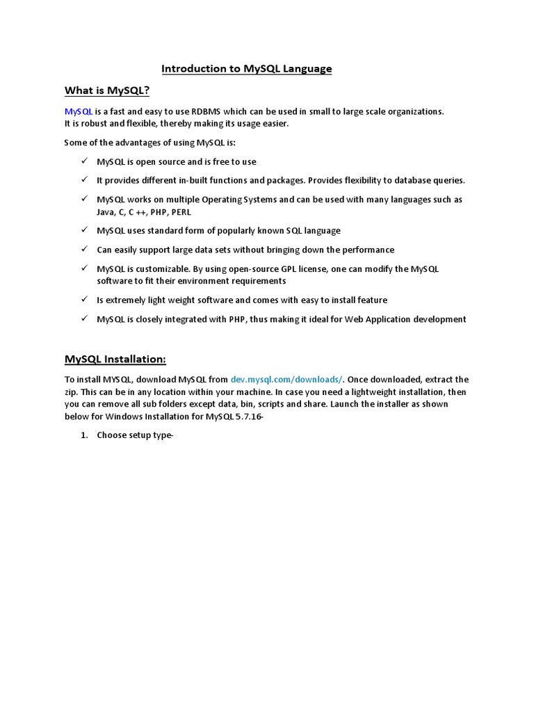 Introduction To MySQL Language | PDF | My Sql | Command Line Interface