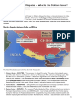 India-China Border Disputes What Is The Doklam Issue