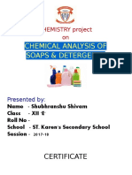 Chemical Analysis of Soaps & Detergents: Certificate