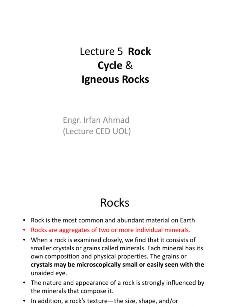 Rock Cycle and Igneous Rocks Overview | PDF | Igneous Rock | Rock (Geology)