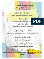 Surah Al Fatihah and Translation