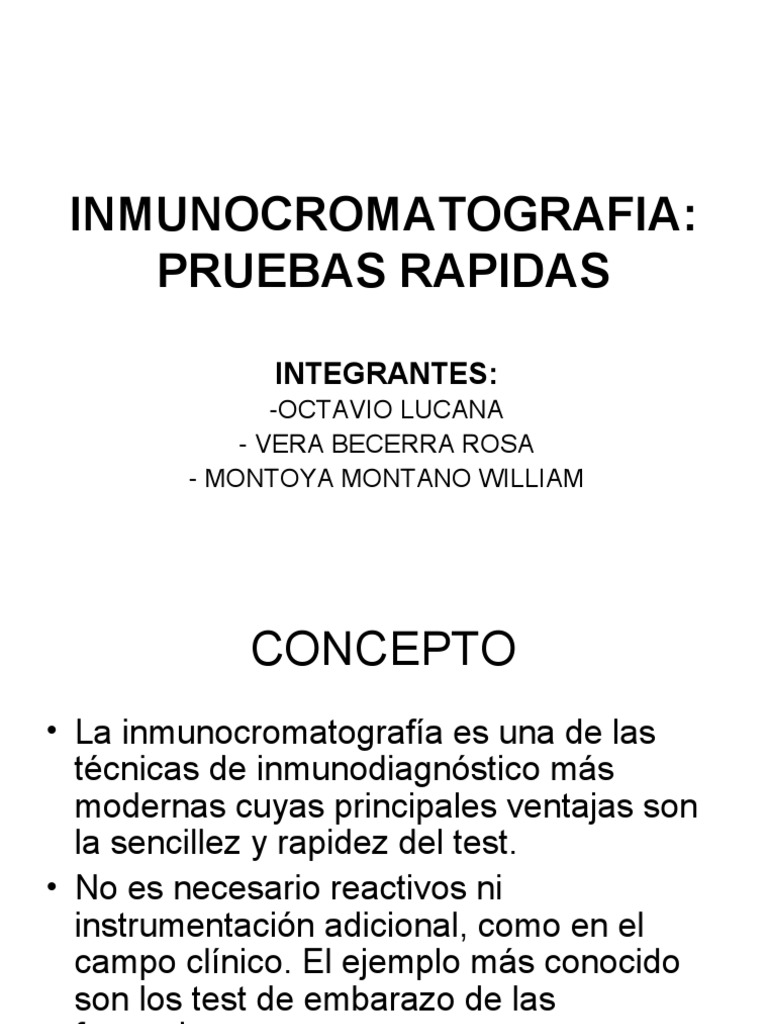 Inmunocromatografia prueba de embarazo outlet