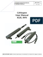 Canopen User Manual Ie25, Iwn: Inductive Linear Displacement Transducers With Canopen Interface