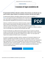 El Banco Mundial Reconoce El Logro Económico de Bolivia PDF