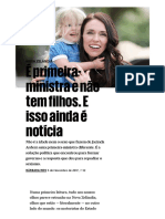 Nova Zelândia. É Primeira-Ministra e Não Tem Filhos