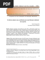 Os Direitos Animais Como Contribuição Para Uma Educação Ambiental