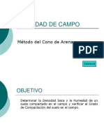 DENSIDAD DE CAMPO, MÉTODO DEL CONO DE ARENA.ppt