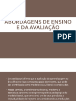 AULA 03 - Abordagens de Ensino e Da Avaliação