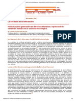 Hacia La Cuarta Generación de Derechos Humanos - Repensando La Condición Humana en La Sociedad Tecnológica