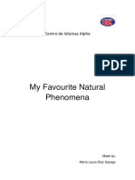 My Favourite Natural Phenomena: Centro de Idiomas Alpha