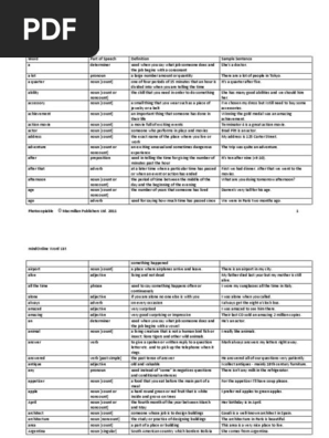 Word List