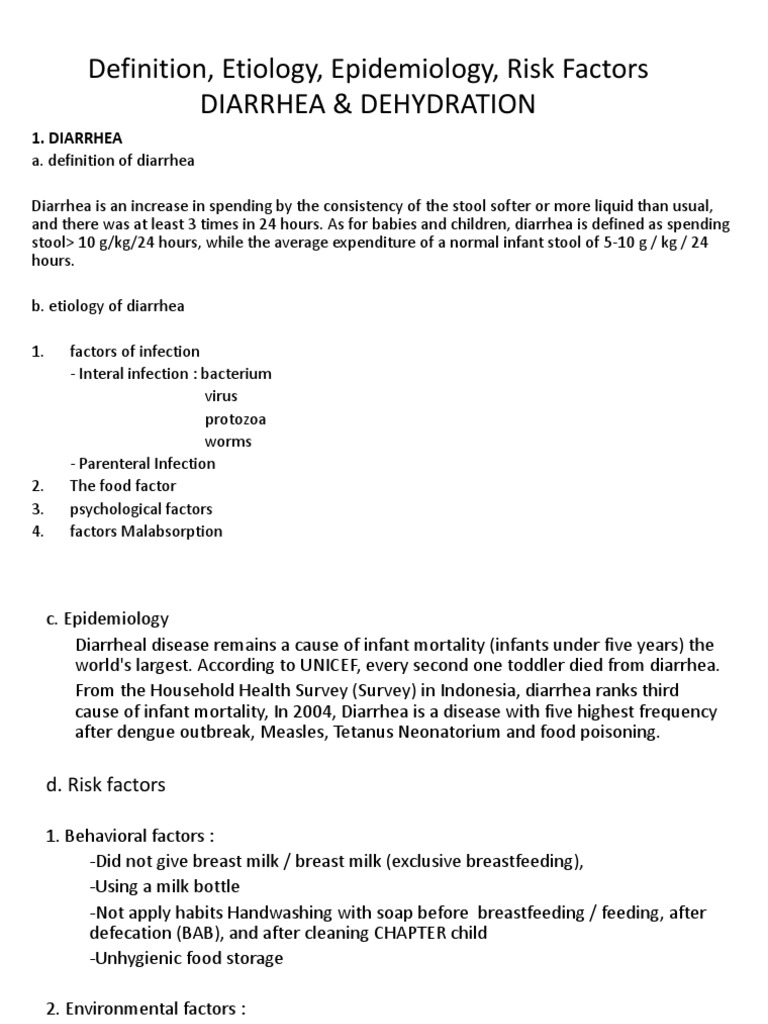 Definition Etiology Epidemiology Risk Factors Pptx
