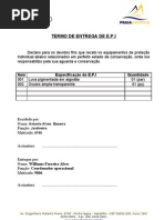 Recibo de Entrega EPI