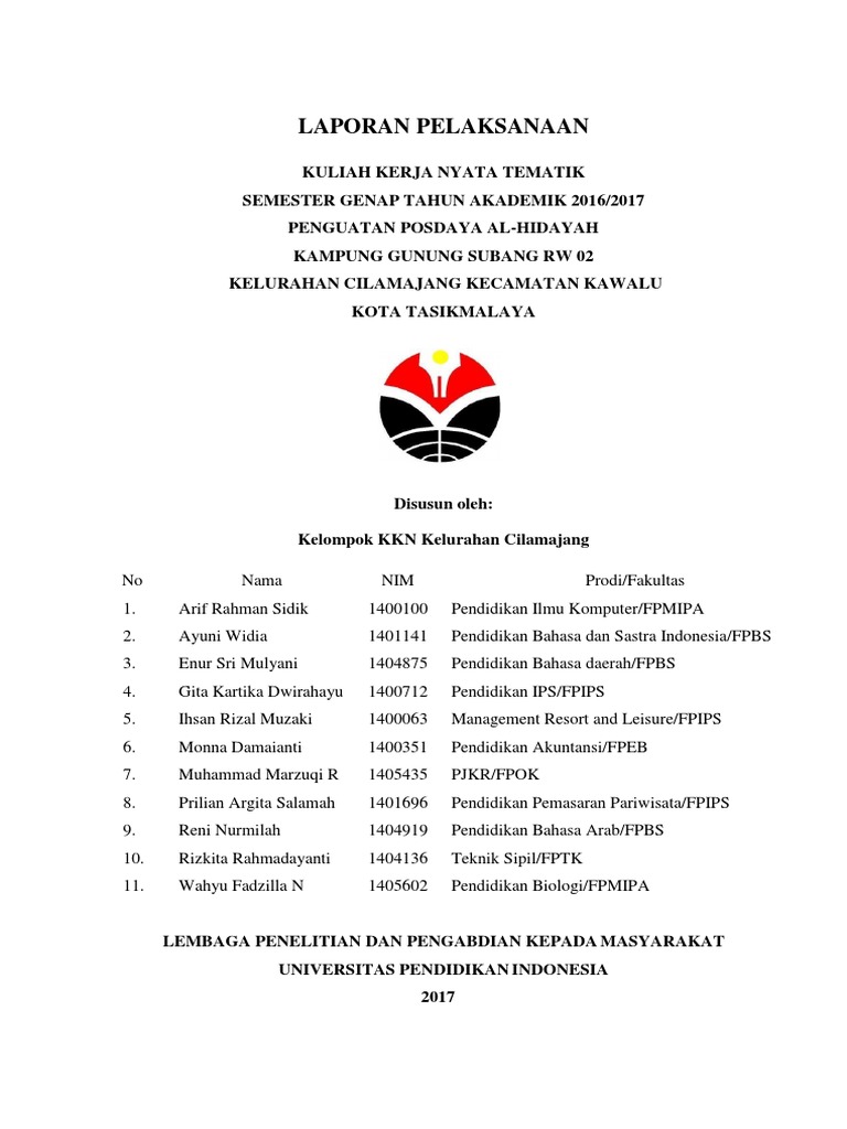 Laporan Kkn Baru Fixx Docx