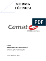 Nte 043 Transformador de Distribuição Especificação Rvisão03