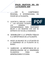 Los Principales Objetivos Del Día Mundial de La Filosofía Son