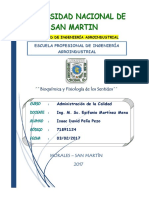 Bioquímica y fisiología de los sentidos en la evaluación de calidad de alimentos